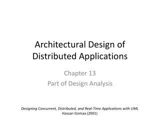 Architectural Design of Distributed Applications