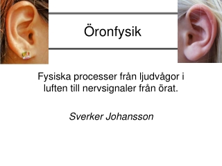 Öronfysik