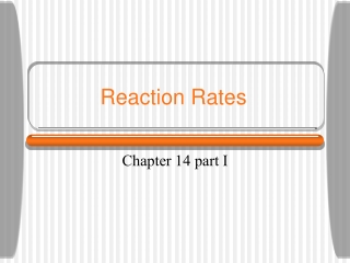 Reaction Rates