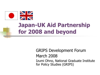 Japan-UK Aid Partnership for 2008 and beyond