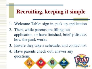 Recruiting, keeping it simple