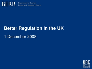 Better Regulation in the UK