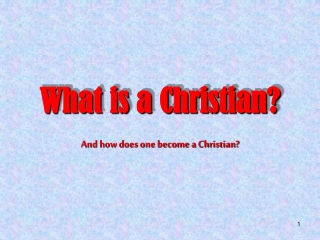 What is a Christian?