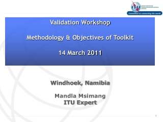 Windhoek, Namibia Mandla Msimang ITU Expert