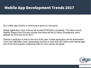 Mobile App Development Trends 2017