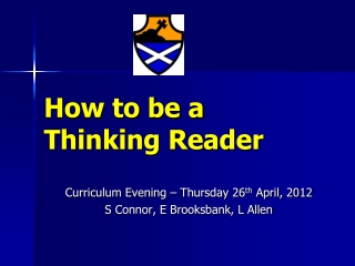 How to be a Thinking Reader