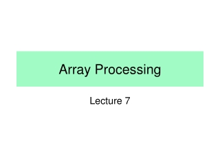 Array Processing