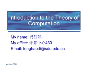 Introduction to the Theory of Computation