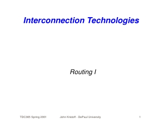 Interconnection Technologies