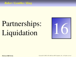 Partnerships: Liquidation