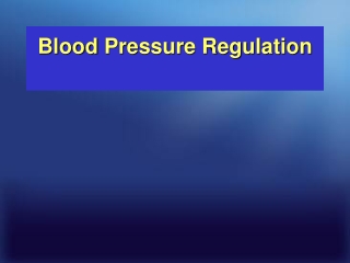 Blood Pressure Regulation