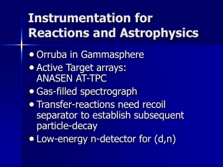 Instrumentation for Reactions and Astrophysics