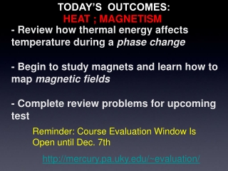 - Review how thermal energy affects temperature during a phase change