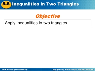 Apply inequalities in two triangles.