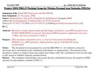 Project: IEEE P802.15 Working Group for Wireless Personal Area Networks (WPANs)