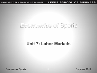 Economics of Sports