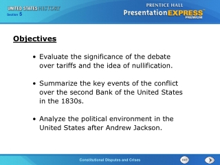 Evaluate the significance of the debate over tariffs and the idea of nullification.