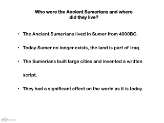 Who were the Ancient Sumerians and where did they live?