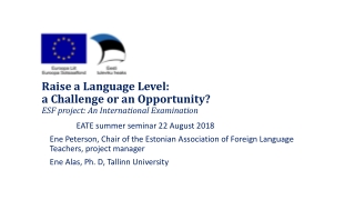 EATE summer seminar 22 August 2018