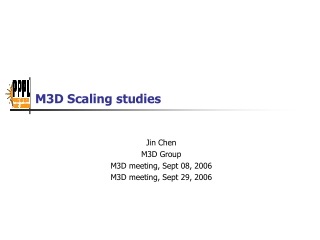 M3D Scaling studies