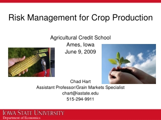 Risk Management for Crop Production