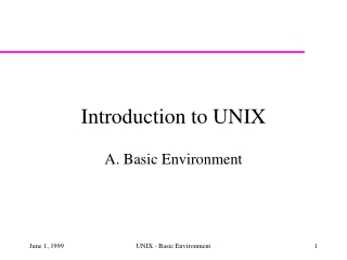 Introduction to UNIX