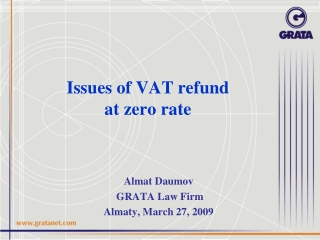 Issues of VAT refund at zero rate