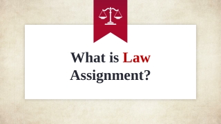 What is Law Assignment? Sample Assignment
