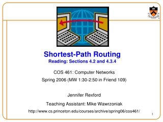 Shortest-Path Routing Reading: Sections 4.2 and 4.3.4