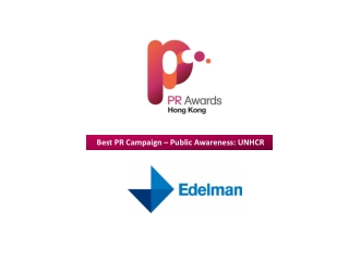 Best PR Campaign – Public Awareness: UNHCR