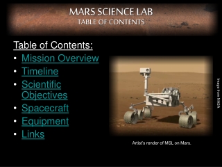 TABLE OF CONTENTS