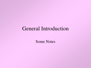 General Introduction