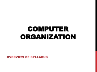 Computer Organization