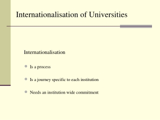 Internationalisation of Universities