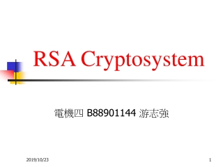 RSA Cryptosystem