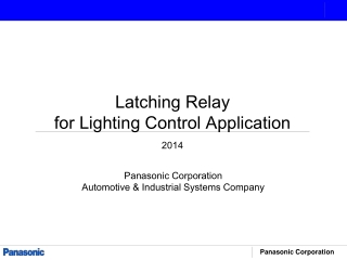 Latching Relay for Lighting Control Application