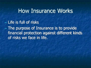 How Insurance Works