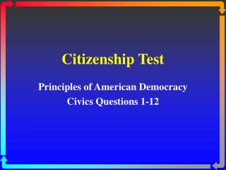 Citizenship Test