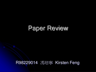 Paper Review