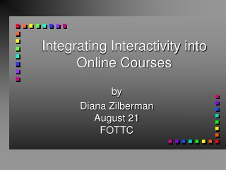 Integrating Interactivity into Online Courses