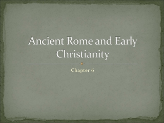 Ancient Rome and Early Christianity