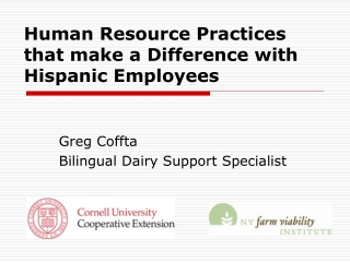 Human Resource Practices that make a Difference with Hispanic Employees