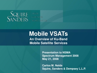 Mobile VSATs An Overview of Ku-Band Mobile Satellite Services