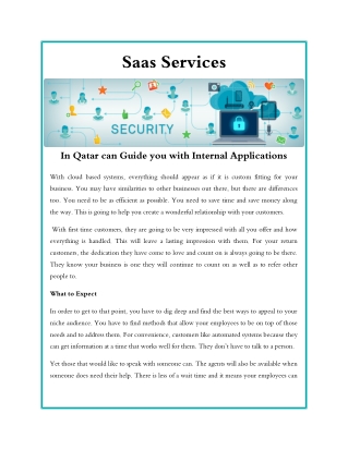 SAAS Services in Qatar can Guide you with Internal Applications