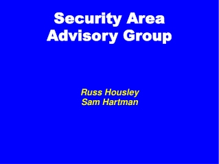 Security Area Advisory Group
