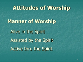 Attitudes of Worship