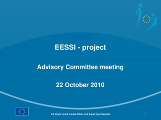 EESSI - project Advisory Committee meeting 22 October 2010