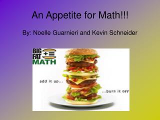 An Appetite for Math!!!