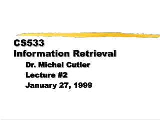 CS533 Information Retrieval