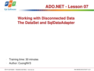 ADO.NET - Lesson 07
